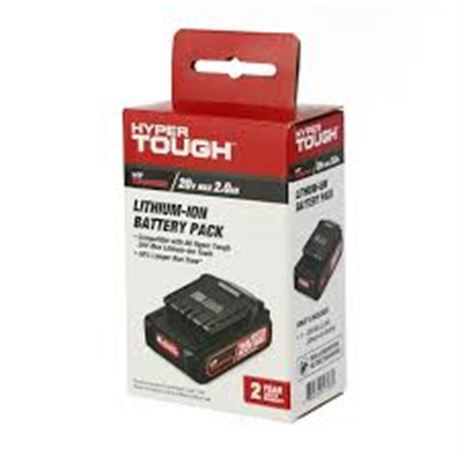 Pile rechargeable lithium-ion Hyper Tough 20V Max 2,0 Ah