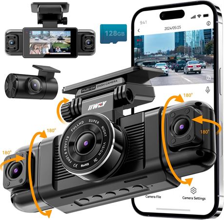 Caméra pour voitures IIWEY N5 4 canaux 360° 1080p