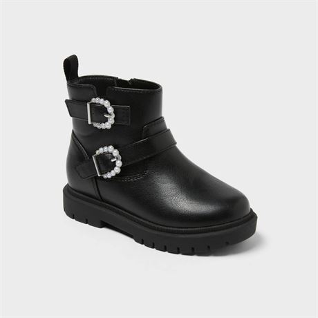 Bottillons Evie semelle crampons tout-petites filles C&J noir 5T