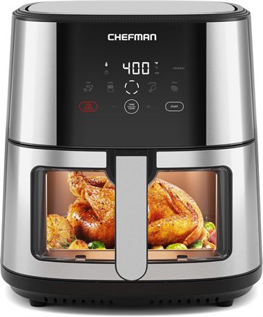 Friteuse CHEFMAN Easy-View 8 pintes fenêtre cuisson