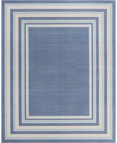 Tapis Bayshore Home Chapman Guyana 8 x 10 pi - bleu