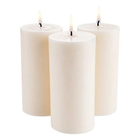Bougies piliers blanches VEVOR (3 pcs)
