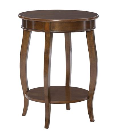 Table à tablette ronde Powell Furniture noisette 18 x 18 x 24 po