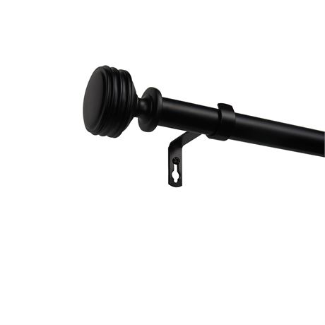 Tringle à rideau Exclusive Home Duke 36 à 72 po fer noir mat + fini