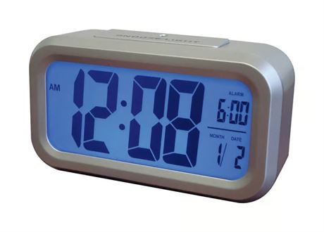 Réveille-matin numérique Westclox 5,3 po argent
