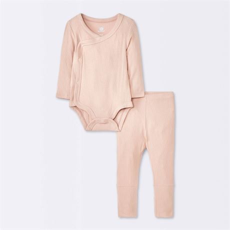 Ens. 2 pcs doux haut + bas bébé filles Cloud Island rose 12 mois