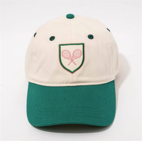 Casquette tennis Frasier Sterling crème/vert coton ajustable