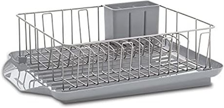 VOIR PHOTOS - Ens. 3 pcs - égouttoir Farberware Classic gris antirouille