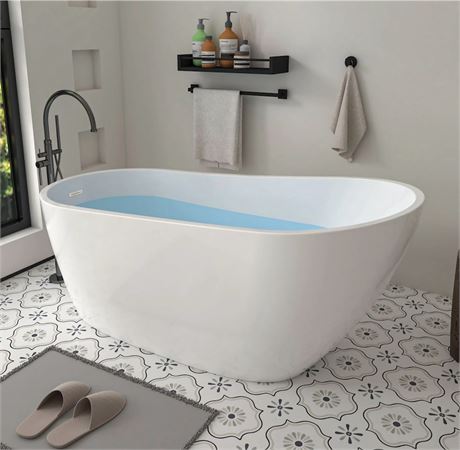 Baignoire autoportante en acrylique VanityArt 67 x 32 po