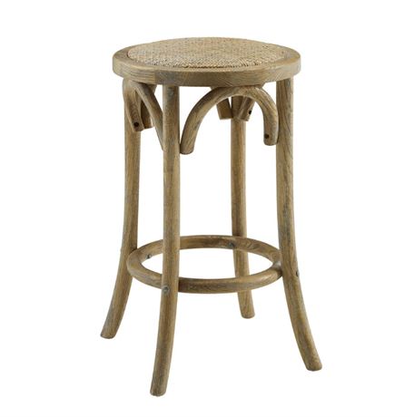 Tabouret comptoir Linon Home Décor Rae siège rotin, naturel