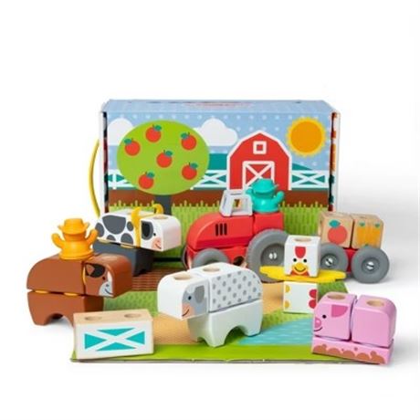 PIÈCES MANQUANTES - Melissa & Doug Blockables Ferme blocs en bois connectables