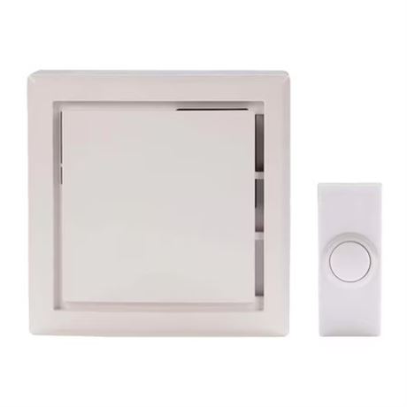 Ensemble sonnette enfichable Defiant sans fil, bouton blanc