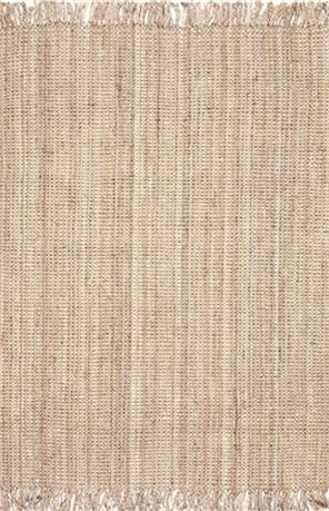 Tapis d'accent jute épais nuLOOM Daniela Farmhouse, 2 x 3 pi, naturel