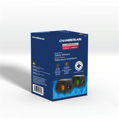 Capteurs de sécurité plastique Chamberlain 1,25x2,45 po pour garage