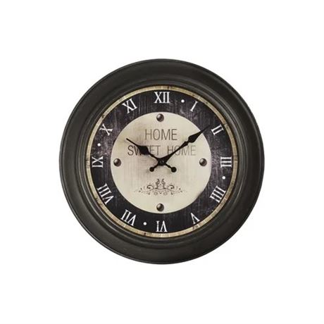 Horloge murale 16 po brun antique