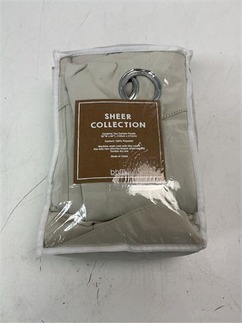 2 PANNEAUX - Rideaux voilage gris/beige 52 x 84 po