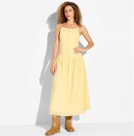 S - Robe midi trapèze col montant taille basse Wild Fable (MSRP : $55 CAD)