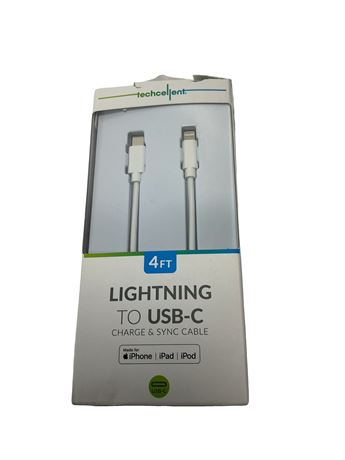 Câble charge et synchro Lightning vers USB-C 4 pi