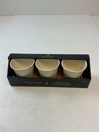 Ensemble de 3 pots jardinières à fines herbes Fraiche 4 po