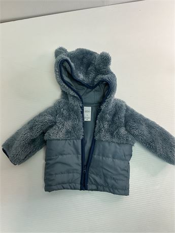 Manteau doux bleu bébé CARTERS gr 3 mois