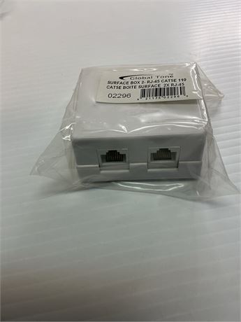 Lot de 158 boîtes murales Cat5e blanches + 2 RJ-45 keystone 110