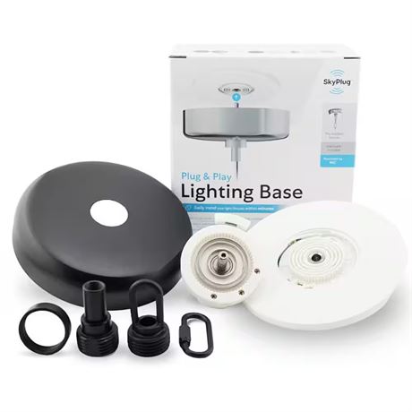 Base éclairage noir mat Carina plug & play 5 po