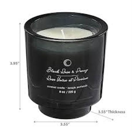 Bougie 8 oz Black Rose lot de 2