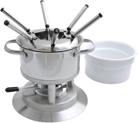 Ensemble à fondue inox 18 pièces 3-en-1