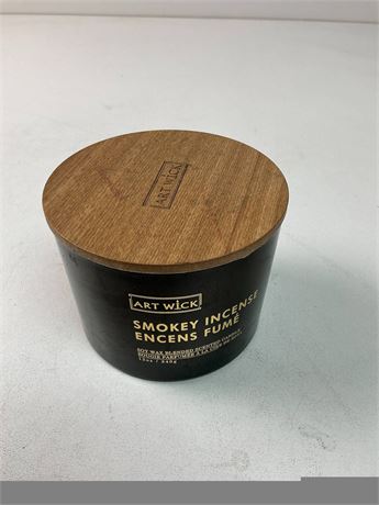 Bougie parfumée cire de soja Art Wick encens fumé