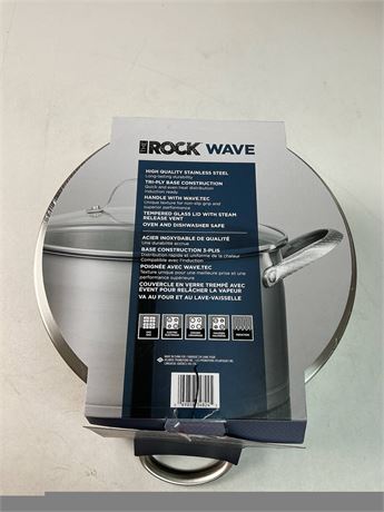 Rock Wave — Marmite en acier inoxydable 6 pintes avec couvercle