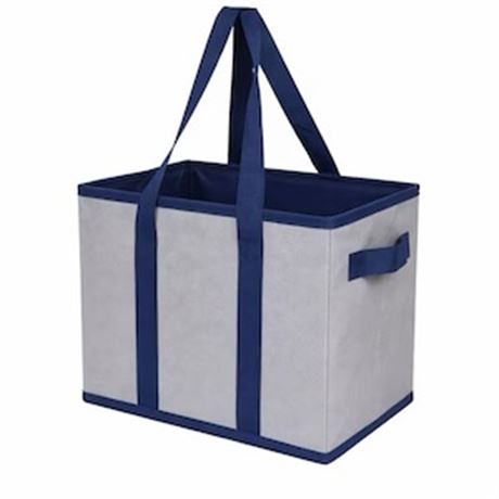 LOT DE 2 - Sacs de rangement pliables 6 gal gris