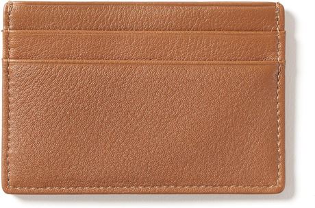 Porte-cartes mince en cuir cognac pour homme Leatherology