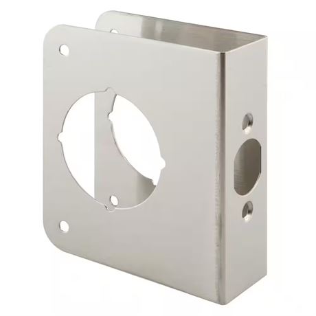 Renfort de serrure et porte inox 1-3/8 x 4-1/2 po, 2-1/8 po