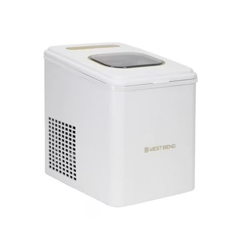 Machine à glaçons comptoir West Bend Timeless 26 lb blanc et or (WBIM2625)