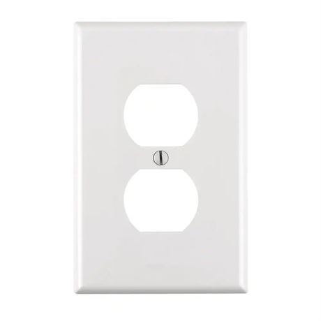 Plaque murale duplex blanche 1 poste format midway