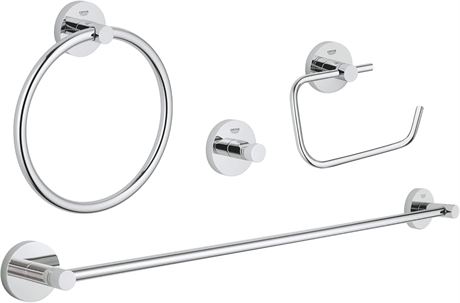 Ensemble d’accessoires de salle de bain chrome lot de 3