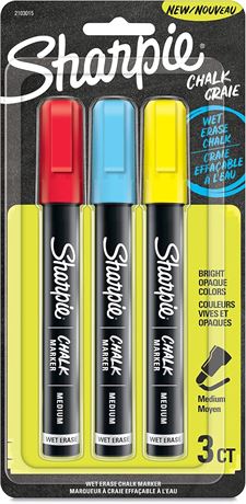 Marqueurs craie Sharpie effaçables humide (3)