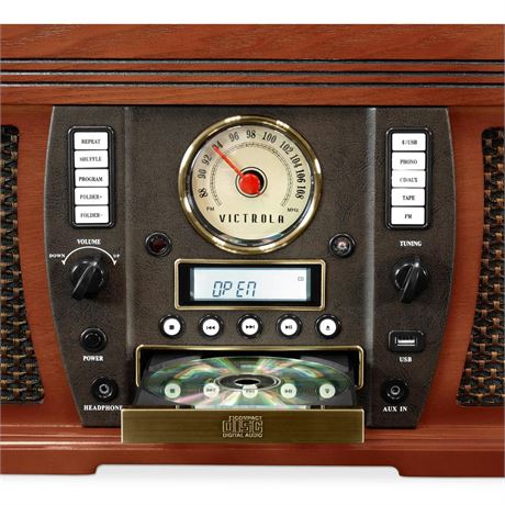 Platine vinyle Victrola marron