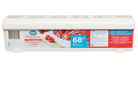 LIRE DESCR. -Pellicule plastique transparente Great Value avec distributeur 68 m