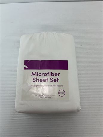Ens. draps unis microfibre Swift Home blanc