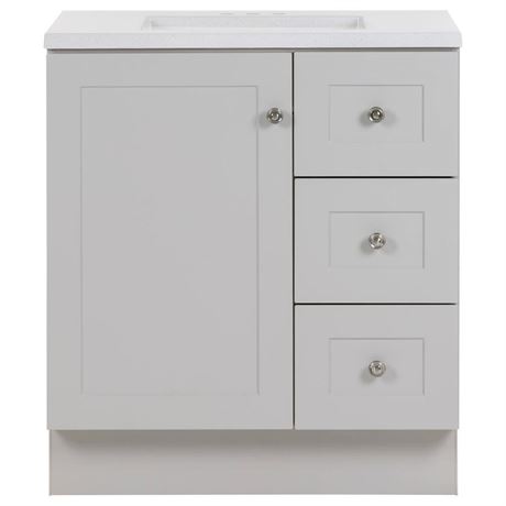 Meuble lavabo Bannister 30.5 po gris