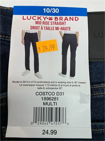 Lucky Brand — Jean femme coupe droite taille 10/30