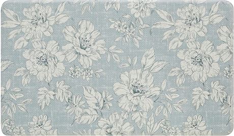 Tapis cuisine antifatigue Laura Ashley motif iris floral tache/eau/dégrad.