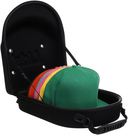 Étui rigide de voyage pour 6 casquettes noir