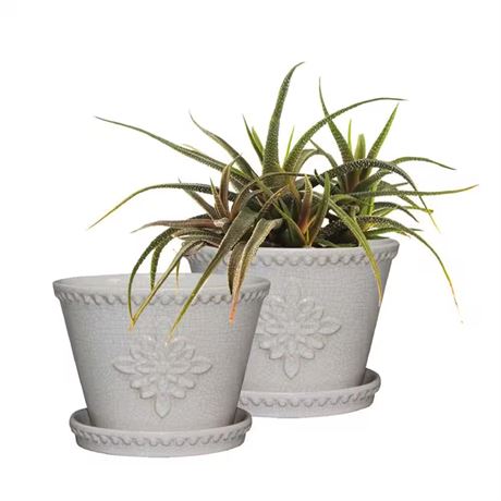 Pot intérieur céramique Lorna blanc perle 3 qt (2)