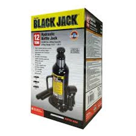 Black Jack — Cric bouteille soudé 12 tonnes T91213W noir