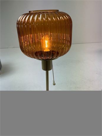 Lampe de table en verre ambré avec gradateur