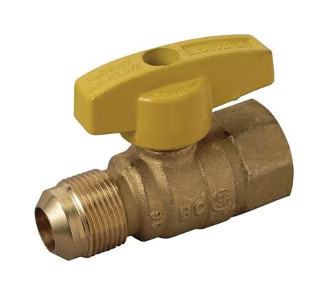 Vanne à bille laiton BrassCraft Magne Flo 5/8 po poignée T pour gaz