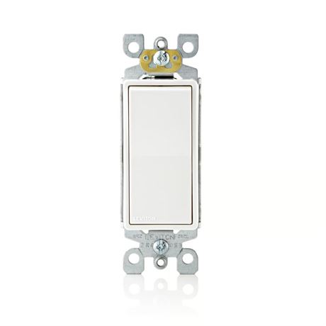 Interrupteur Leviton 15A simple blanc