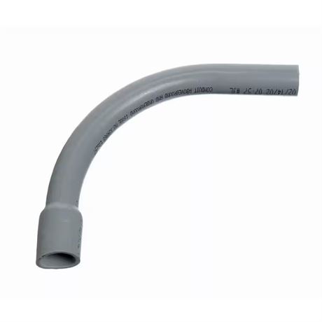 Coude PVC électrique Sch 40 3 po 90° rayon 36 po embout évasé